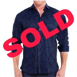 Maceoo Fibonacci Flockline Shirt | Blue - Large (BRAND NEW)